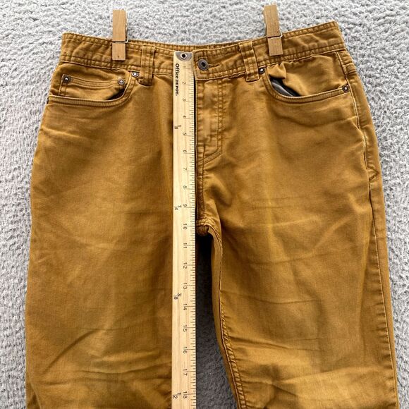 Prana Bridger Jeans Men 30x29* Orange Slim Fit Organic Cotton Performance Hiking - Picture 8 of 16